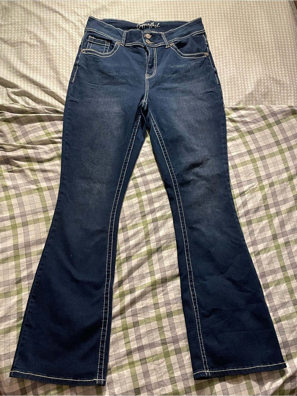 Woman’s, size 10 dark blue wash bootcut jeans